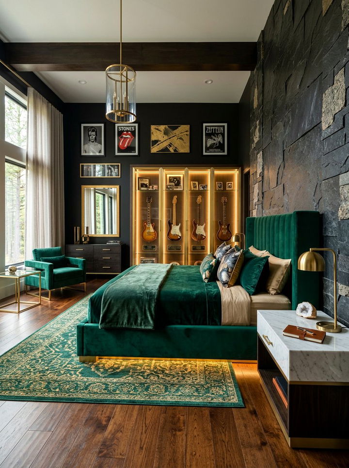 Luxury Rock Bedroom - 30 rock and roll bedroom ideas