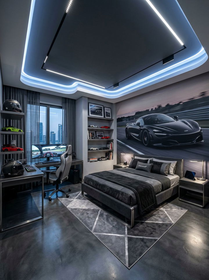 Luxury Supercar Bedroom - 30 race car bedroom ideas