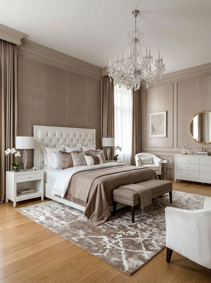 Luxury Taupe And White Bedroom - 30 taupe and white bedroom ideas