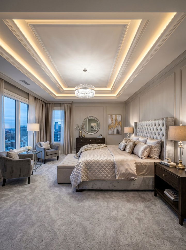 Luxury Tray Ceiling Bedroom - 30 high ceiling bedroom ideas
