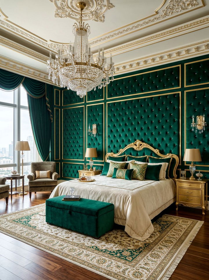 Luxury Velvet Bed Wall - 30 bedroom built-in beds