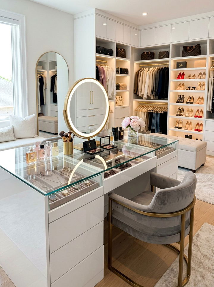 Luxury Walk In Closet Vanity - 30 bedroom modern vanity designs