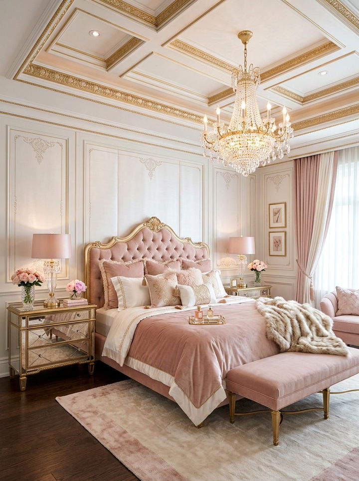 Luxury White And Blush Bedroom - 30 blush and white bedroom ideas