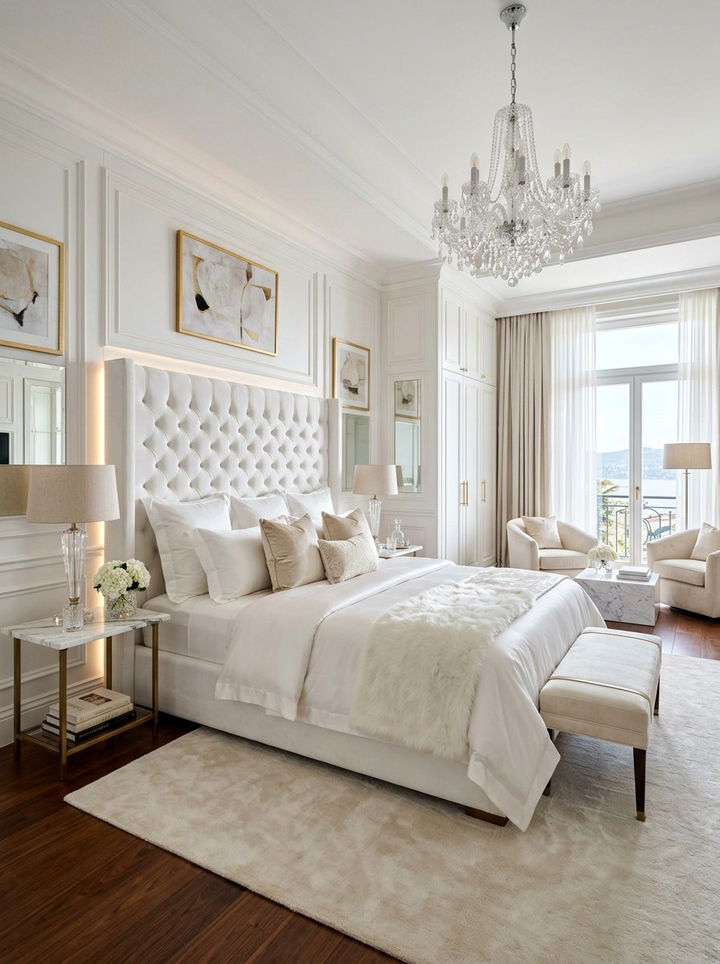 Luxury White Master Bedroom - 30 pure white bedroom ideas