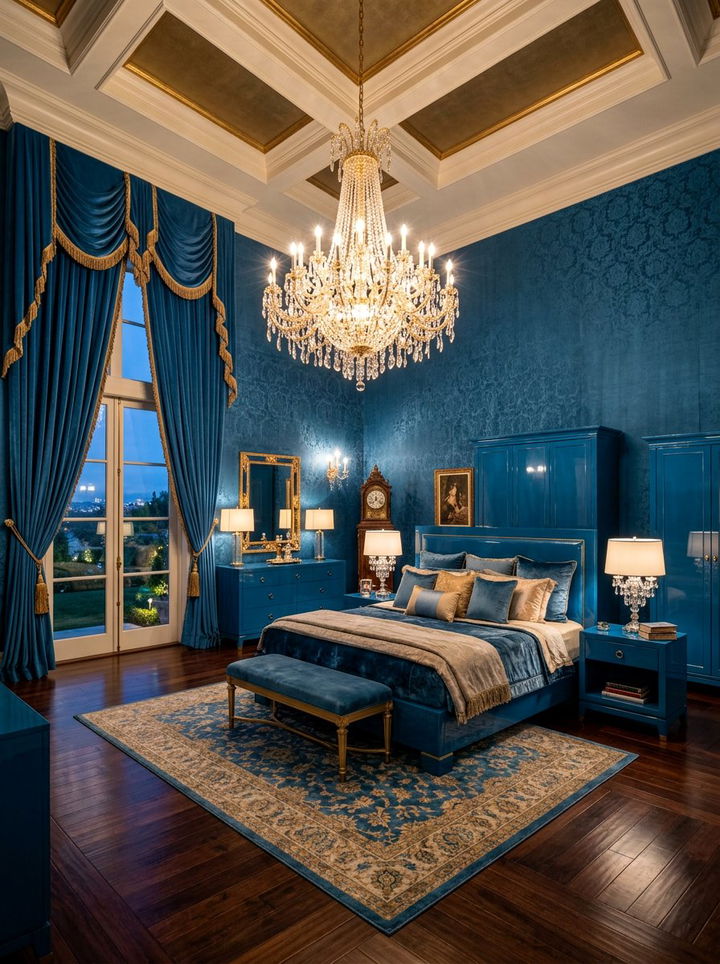 Luxury cerulean blue bedroom - 30 cerulean bedroom ideas
