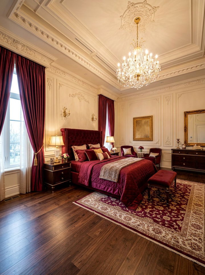 Luxury maroon bedroom - 30 maroon bedroom ideas