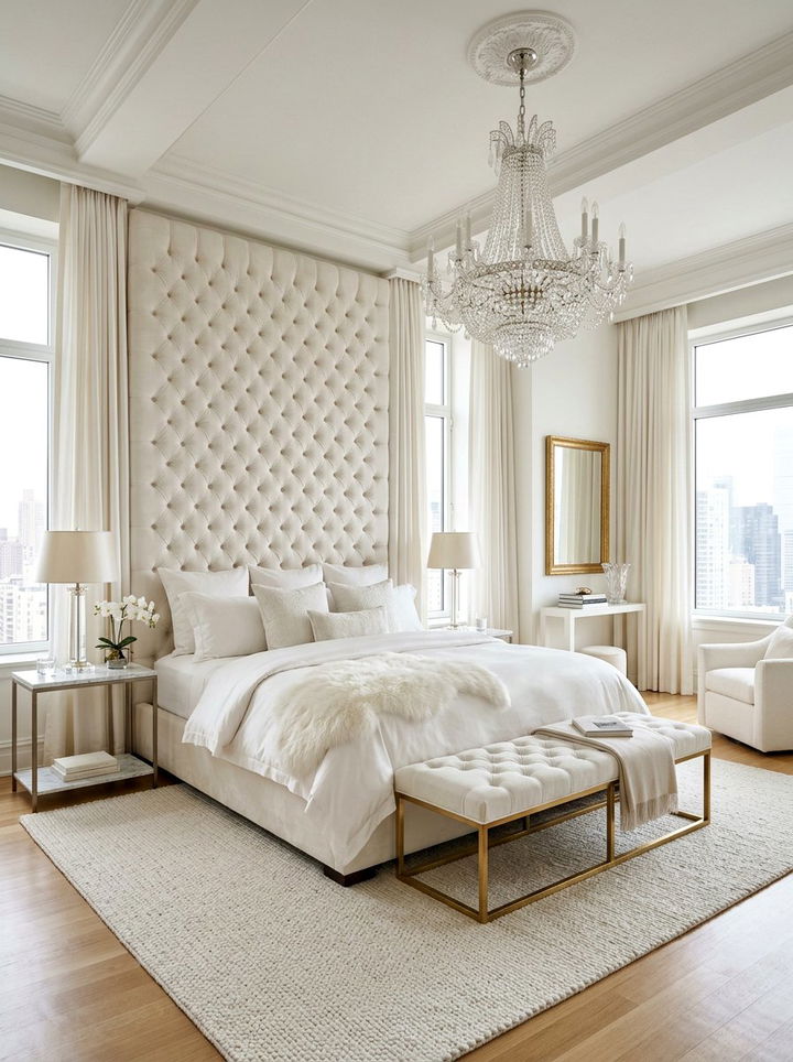 Luxury white bedroom - 30 milky white bedroom ideas