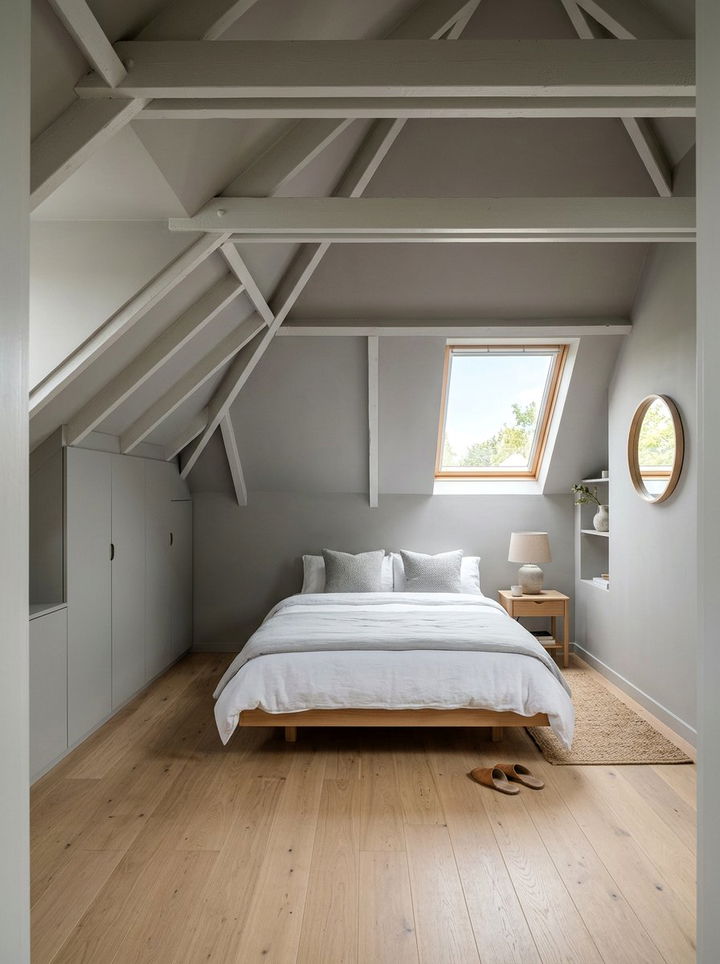 MINIMALIST ATTIC BEDROOM - 30 attic bedroom ideas