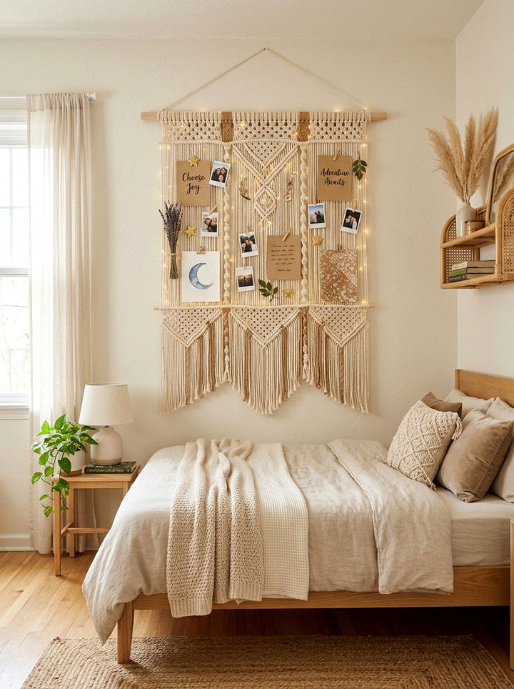 Macrame Bulletin Board - 30 bedroom bulletin boards