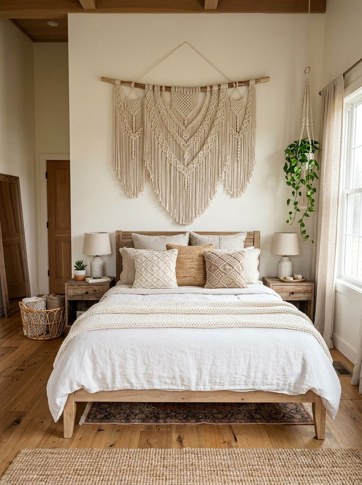 Macrame Decor Bedroom - 30 textured bedroom ideas