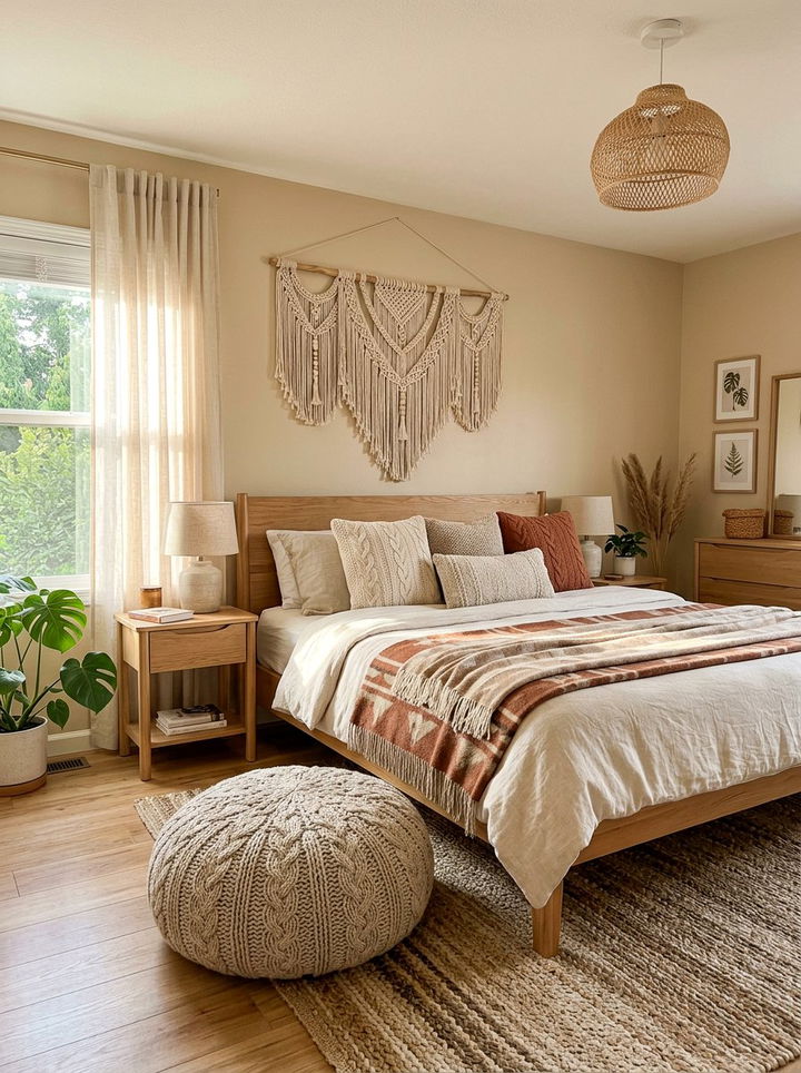 Macrame Decor - 30 soft texture bedroom ideas