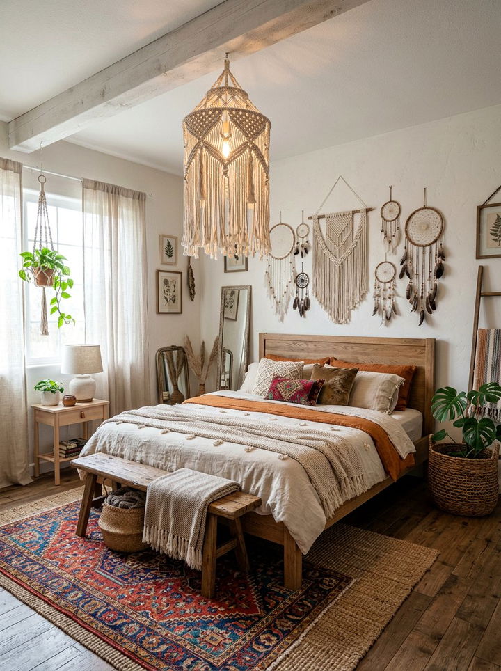 Macrame Pendant Light - 30 bedroom pendant lights