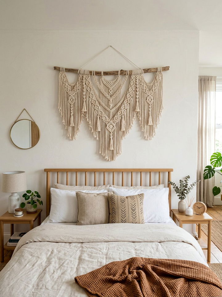 Macrame Wall Hanging - 30 bedroom decorative objects