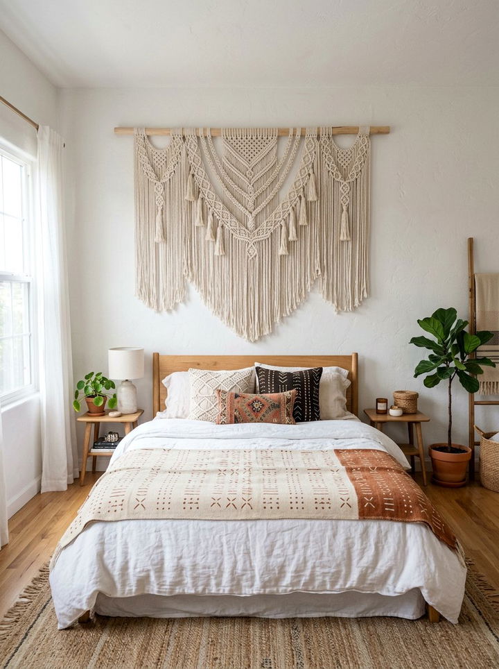 Macrame Wall Hanging - 30 Mexican bedroom ideas