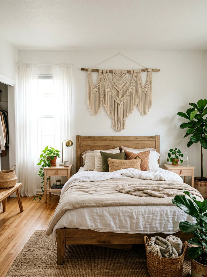 Macrame Wall Hanging - 30 Korean bedroom ideas