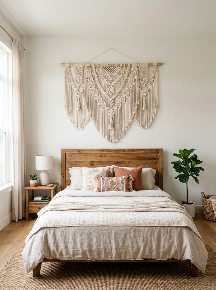 Macrame Wall Hanging - 30 natural bedroom ideas