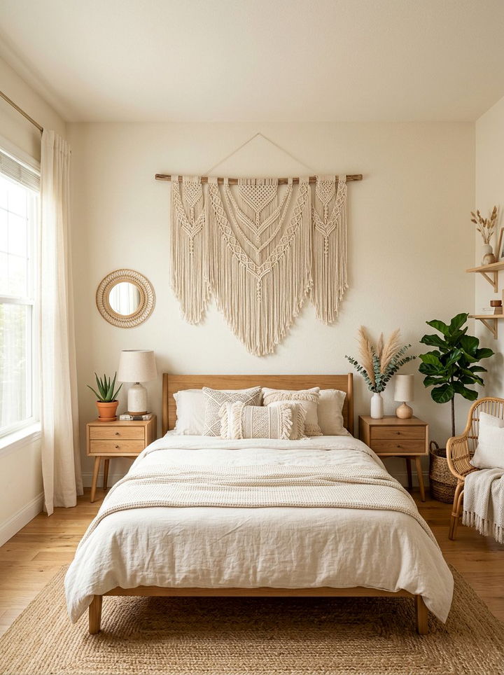 Macrame Wall Hanging - 30 bedroom wall decor ideas