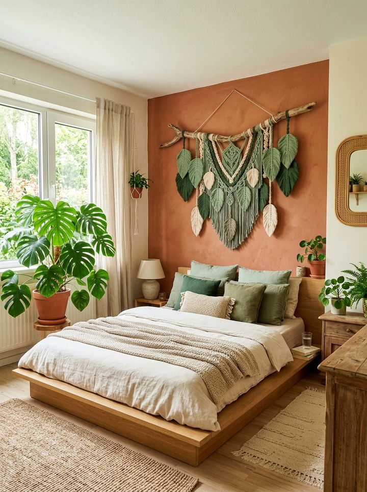Macrame leaf wall hanging bedroom - 30 bedroom macrame wall hangings
