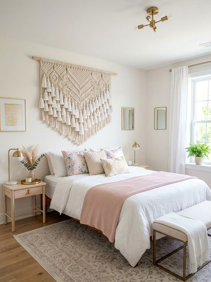 Macrame tassel wall hanging - 30 bedroom macrame wall hangings