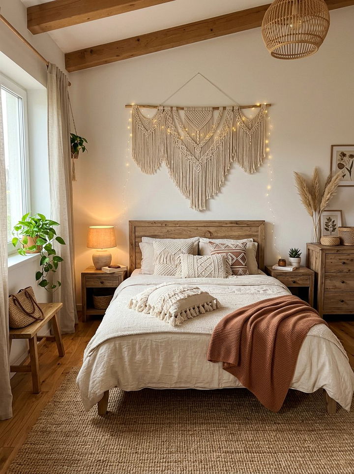 Macrame wall hanging - 30 removable bedroom ideas