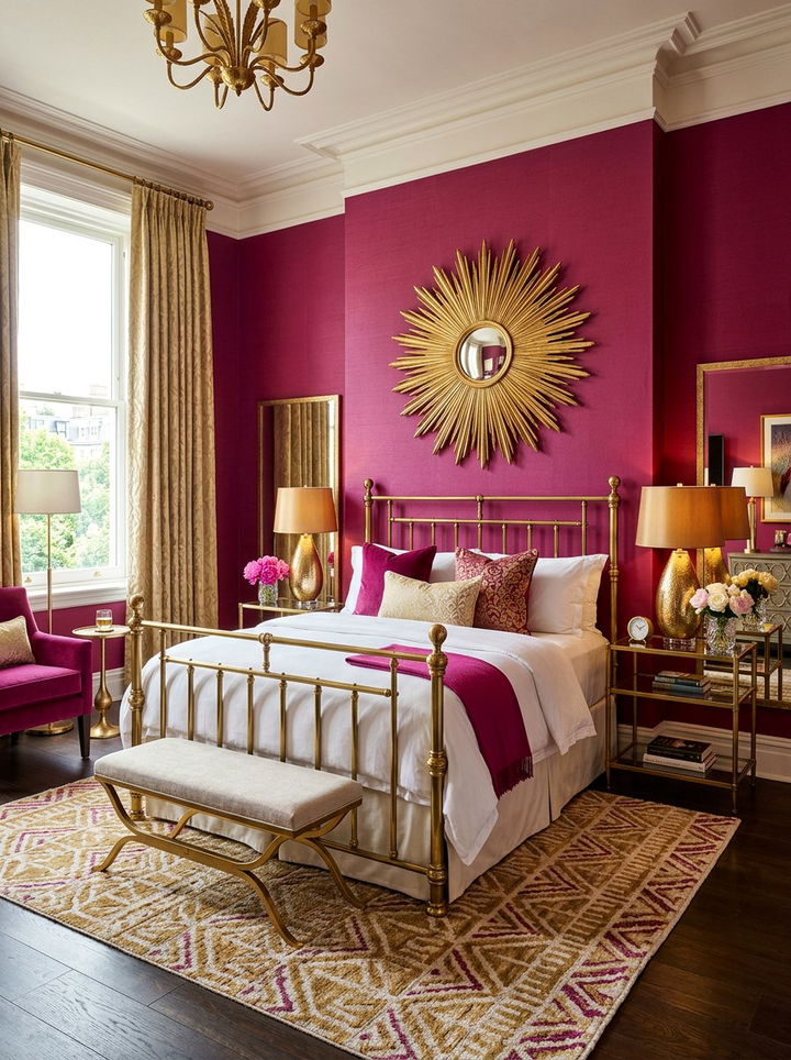 Magenta And Gold Bedroom - 30 magenta bedroom ideas