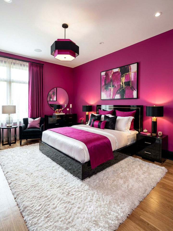 Magenta Bedroom - 30 bold color bedroom ideas