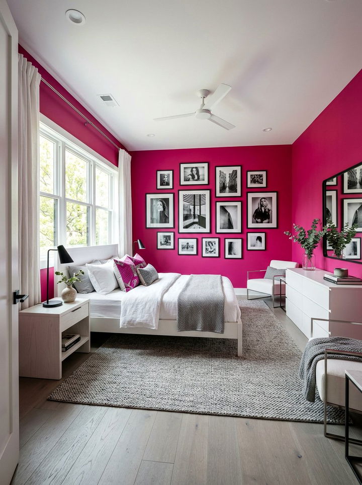 Magenta Pink Walls - 30 bedroom pink walls