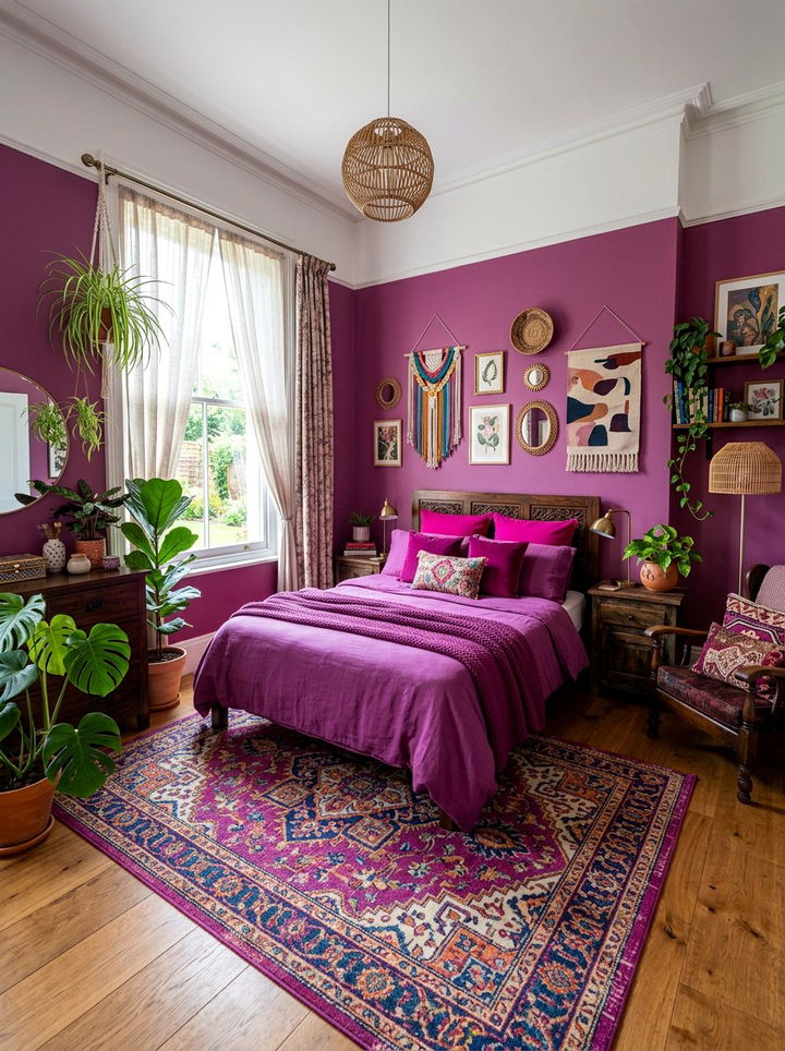 Magenta Purple Bedroom - 30 purple bedroom ideas