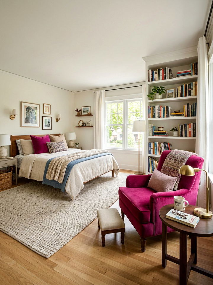 Magenta Reading Nook - 30 magenta bedroom ideas