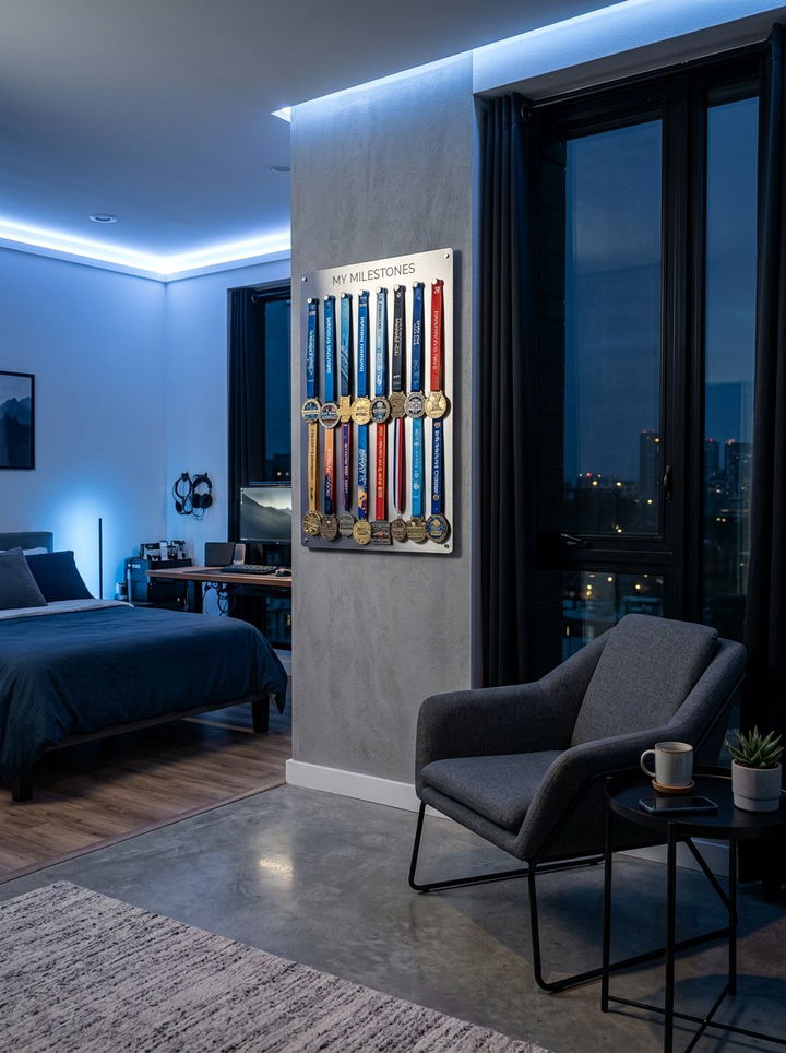 Magnetic Medal Board - 30 bedroom medal display ideas