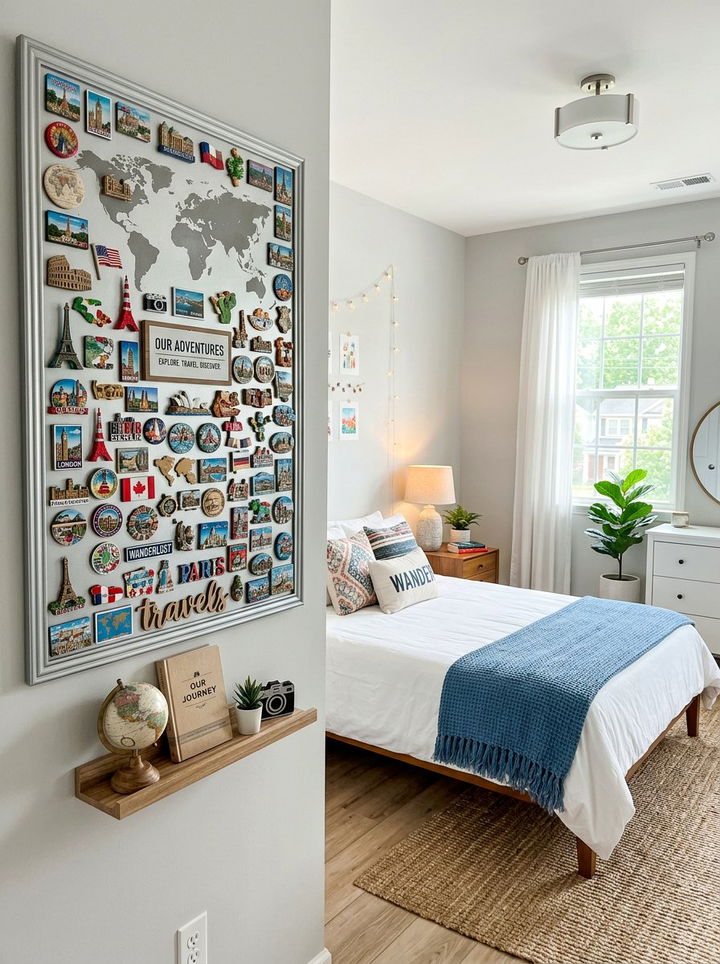 Magnetic Travel Board - 30 bedroom travel souvenir ideas