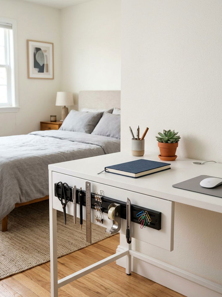 Magnetic strip for metal - 30 no drill bedroom ideas