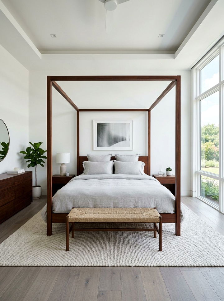 Mahogany Canopy Bed - 30 bedroom mahogany furniture ideas