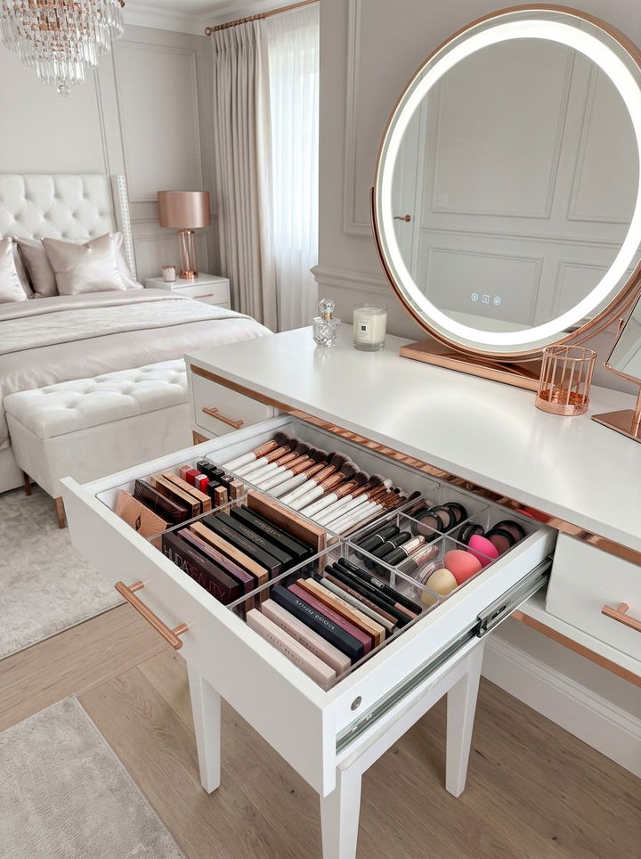 Makeup Drawer Organizer - 30 bedroom drawer organization ideas
