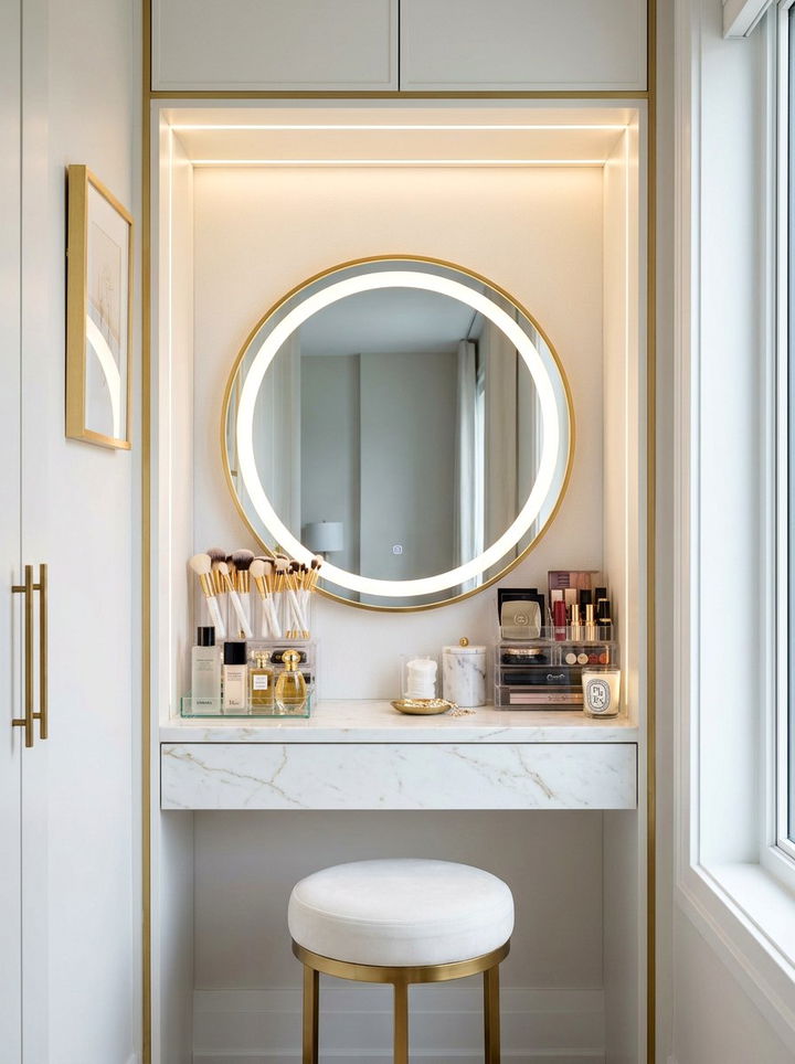 Makeup Station Wall Niche - 30 bedroom wall niches