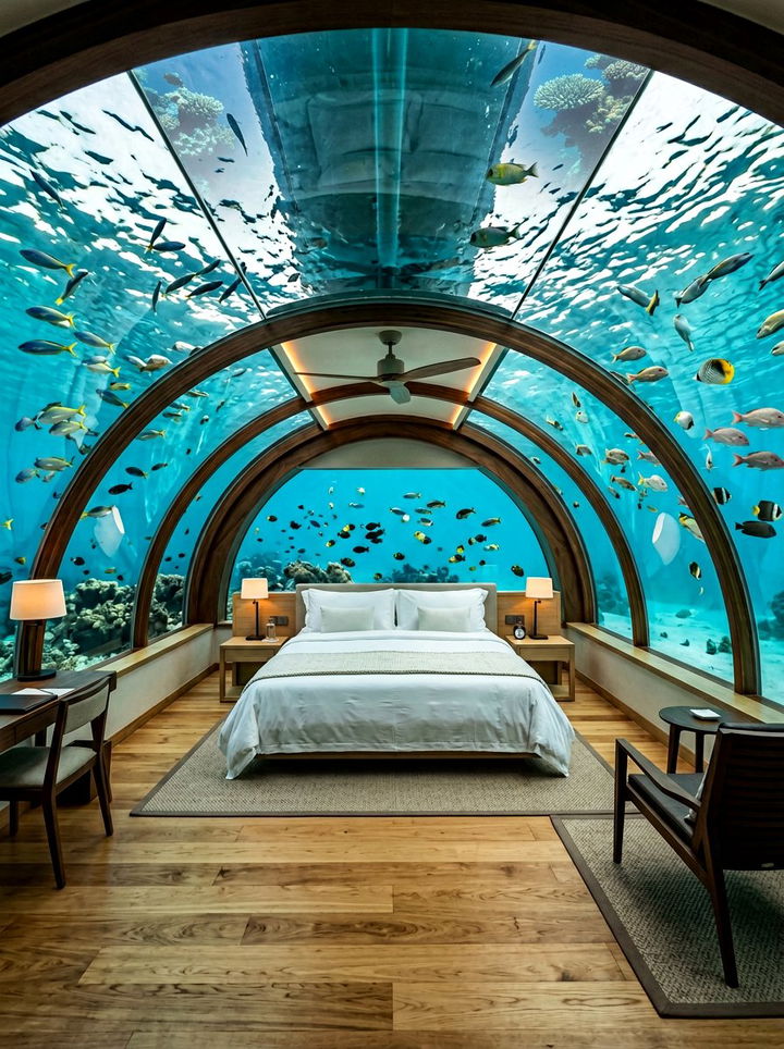 Maldives Underwater Villa - 30 underwater bedroom ideas
