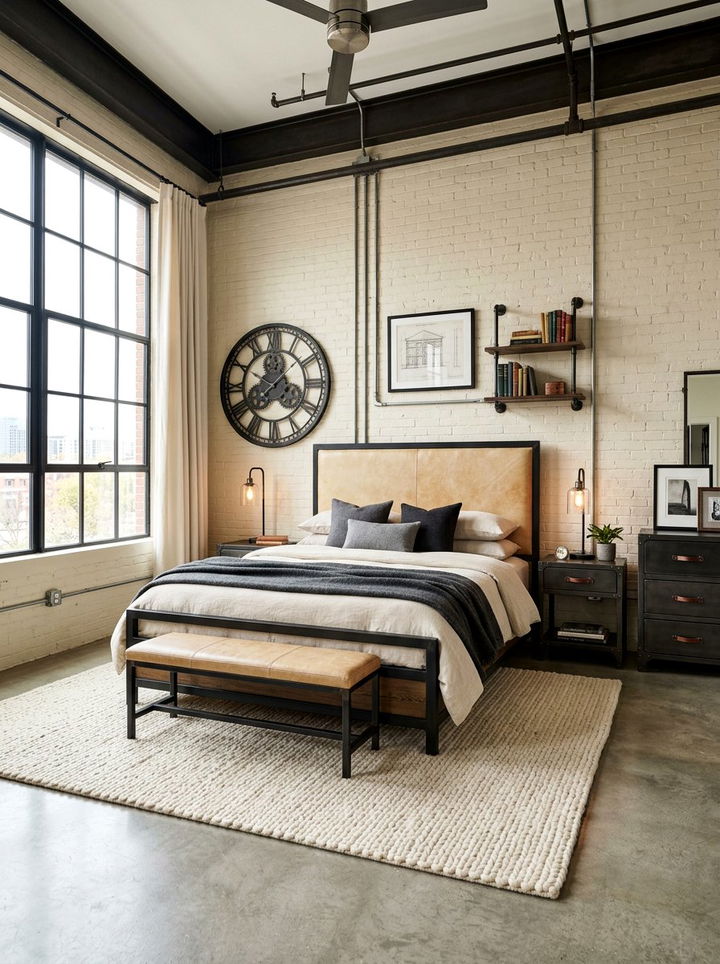 Male Industrial Cream Bedroom - 30 industrial cream bedroom ideas