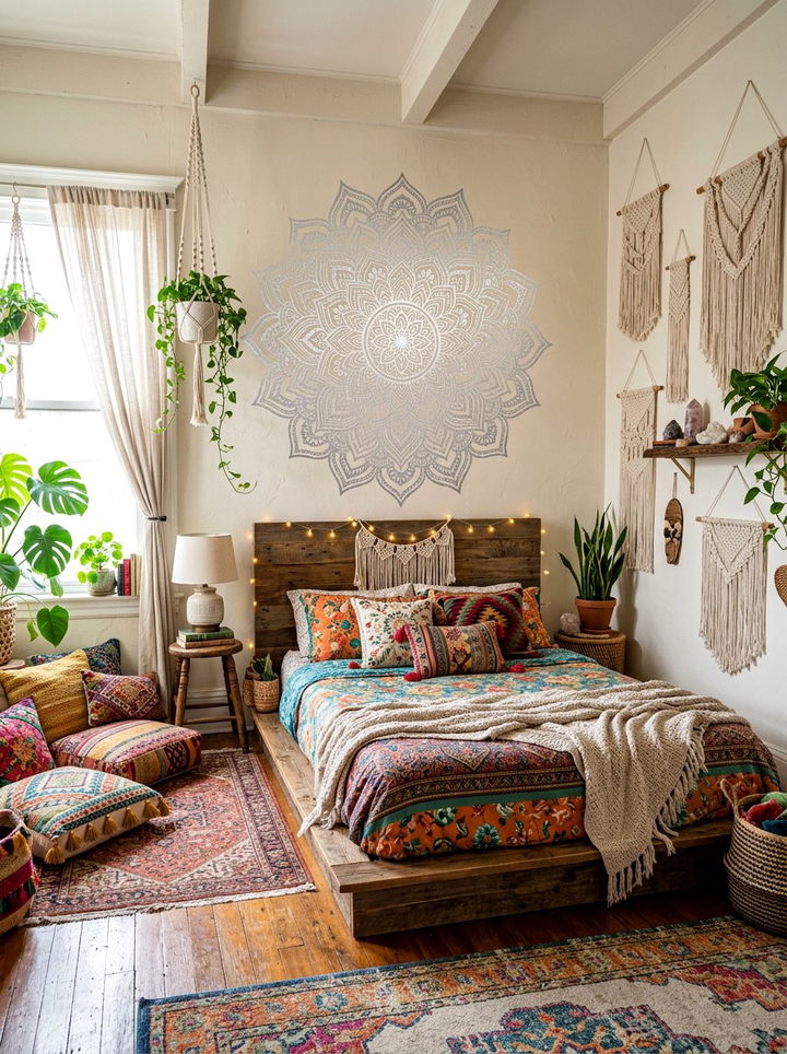 Mandala Wall Stencil - 30 bedroom wall stencils