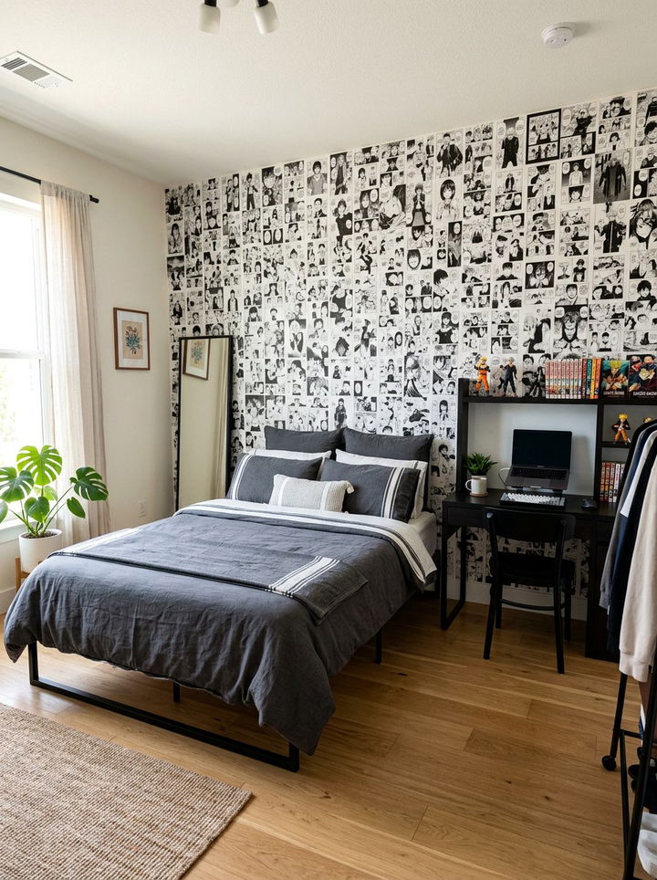 Manga Wall Bedroom - 30 anime bedroom ideas