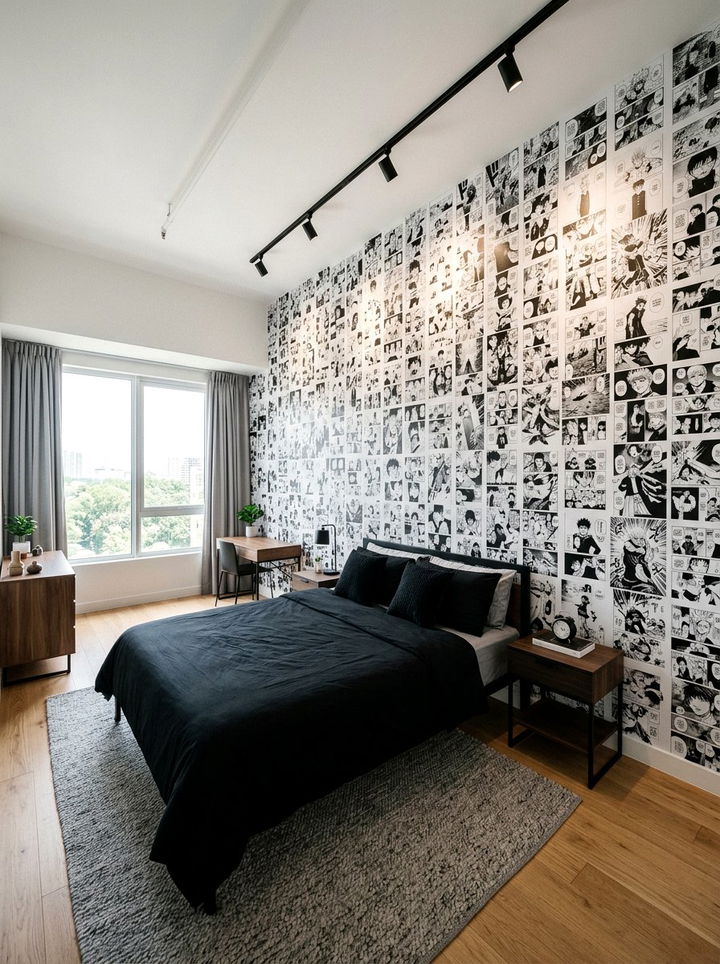 Manga Wall Wallpaper - 30 manga bedroom ideas