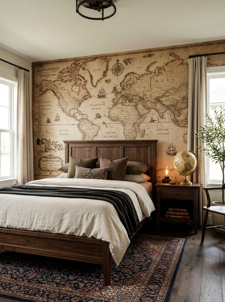 Map Mural Bedroom - 30 boys bedroom ideas