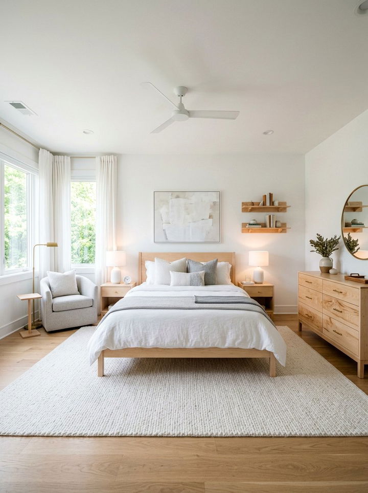 Maple Wood White Bedroom - 30 white and wood bedroom color combo