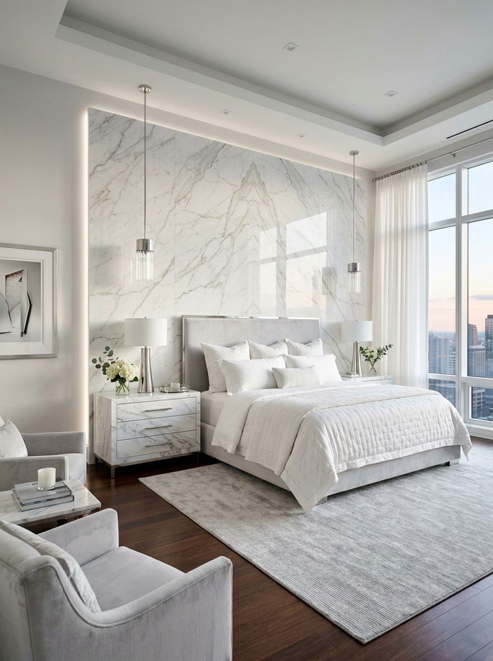 Marble Accent Bedroom - 30 celebrity bedroom ideas