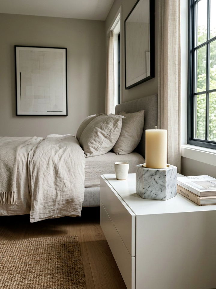 Marble Candle Base - 30 bedroom candle holders