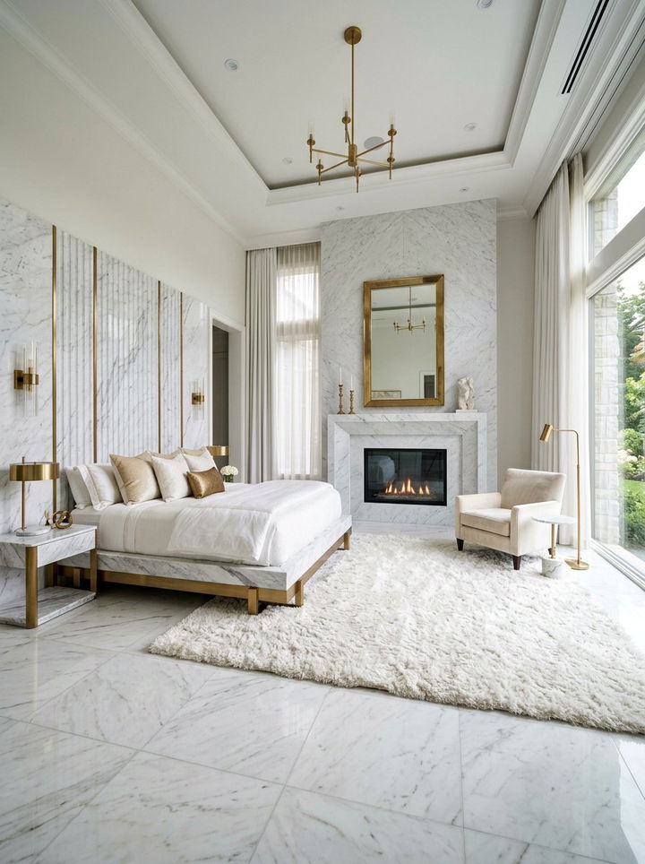 Marble Master Suite - 30 grand bedroom ideas