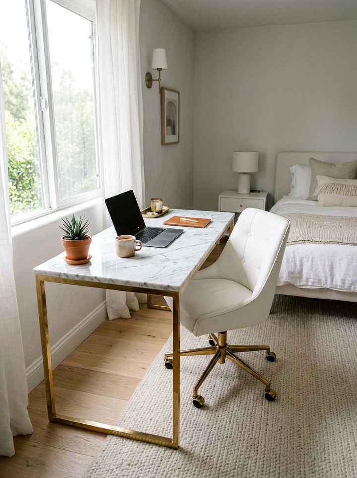 Marble Top Desk - 30 bedroom writing desks