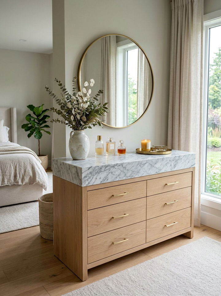 Marble Top Dresser - 30 bedroom modern dressers