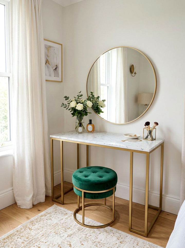 Marble Top Dressing Table - 30 bedroom vanities