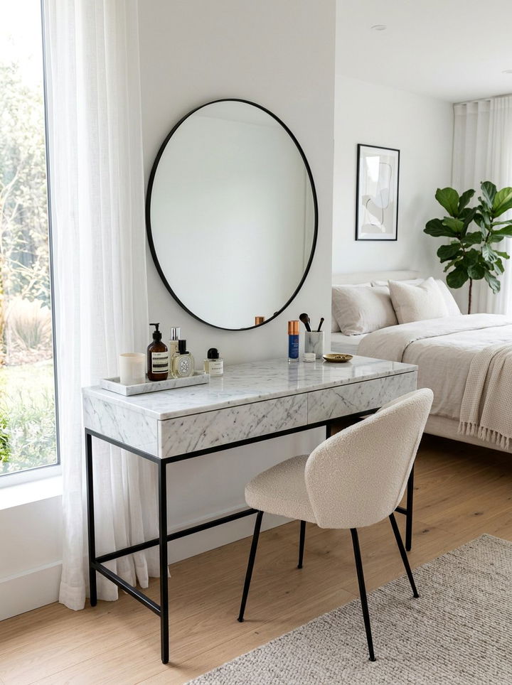 Marble Top Dressing Table - 30 bedroom vanity tables