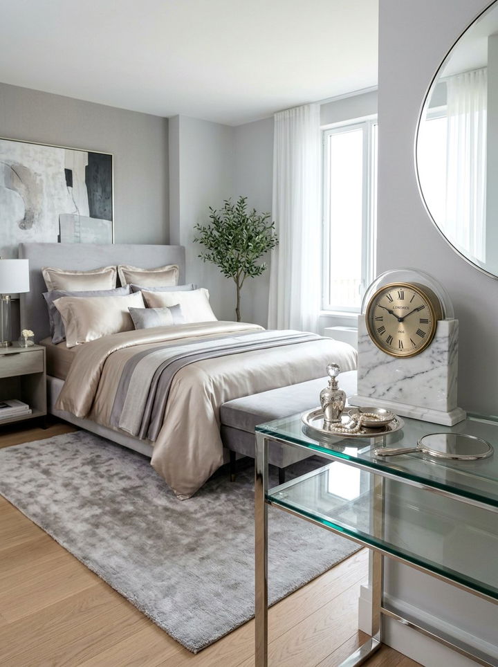 Marble base vintage clock - 30 bedroom vintage clocks